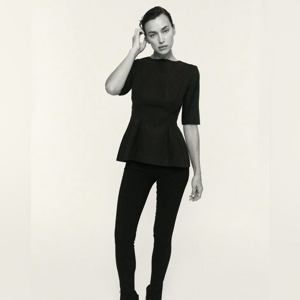 Zara black dressy top XL